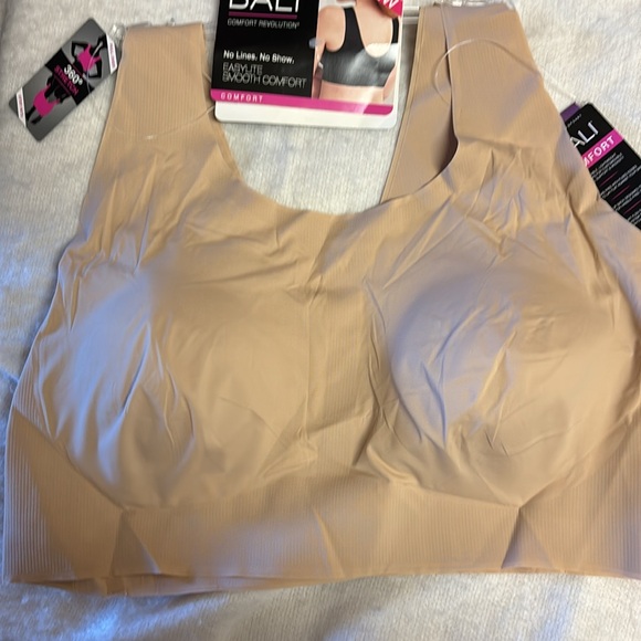 NWT BALI Comfort Bra Style DF3491 size XL Nude No Lines Wire Free $44 - Picture 5 of 7